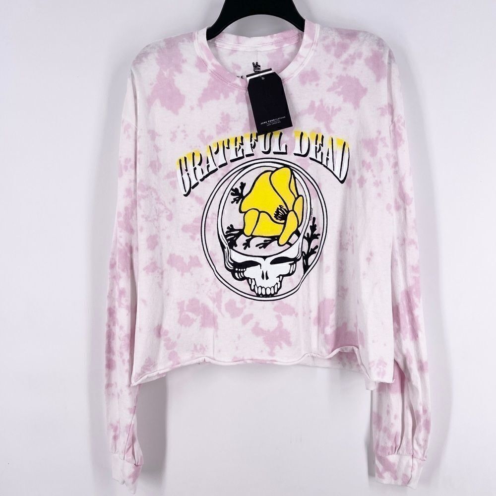 Junk Food Grateful Dead Tie-Dye Cropped Long Sleeve Pullover - Picture 2 of 5
